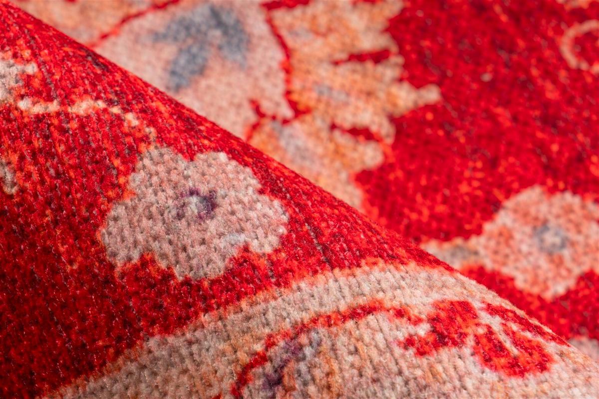 FLACHWEBETEPPICH FAYE 625 ROT - Rot, Basics, Textil (110/180cm) - Kayoom