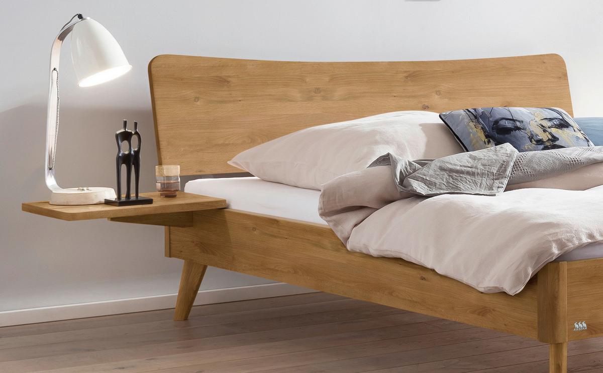 STOLIK NOCNY LOUNGE - dąb dziki, Design, drewno (48/38/9cm) - Hasena