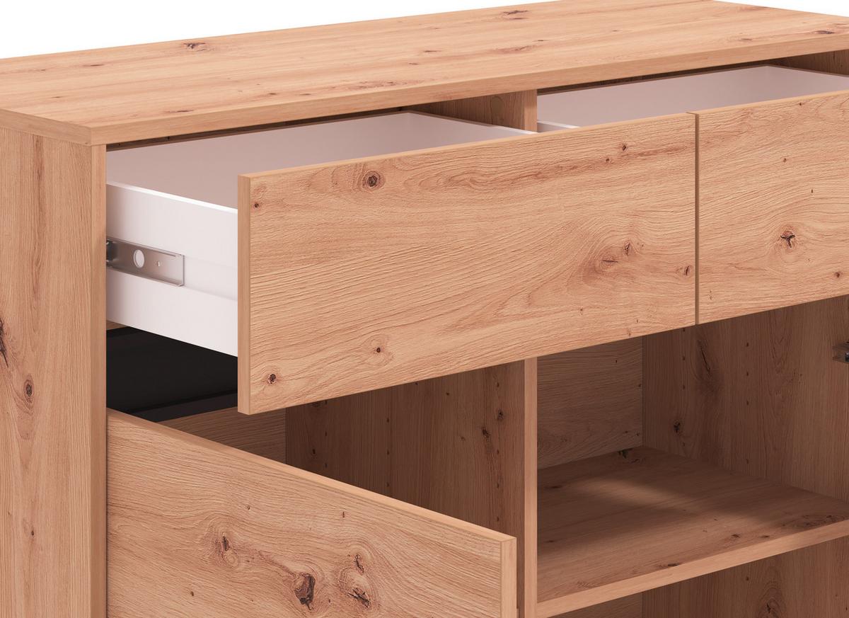 Kommode Arran Eiche Artisan - Eiche Artisan, Modern, Holzwerkstoff (106/90/40cm) - Mömax