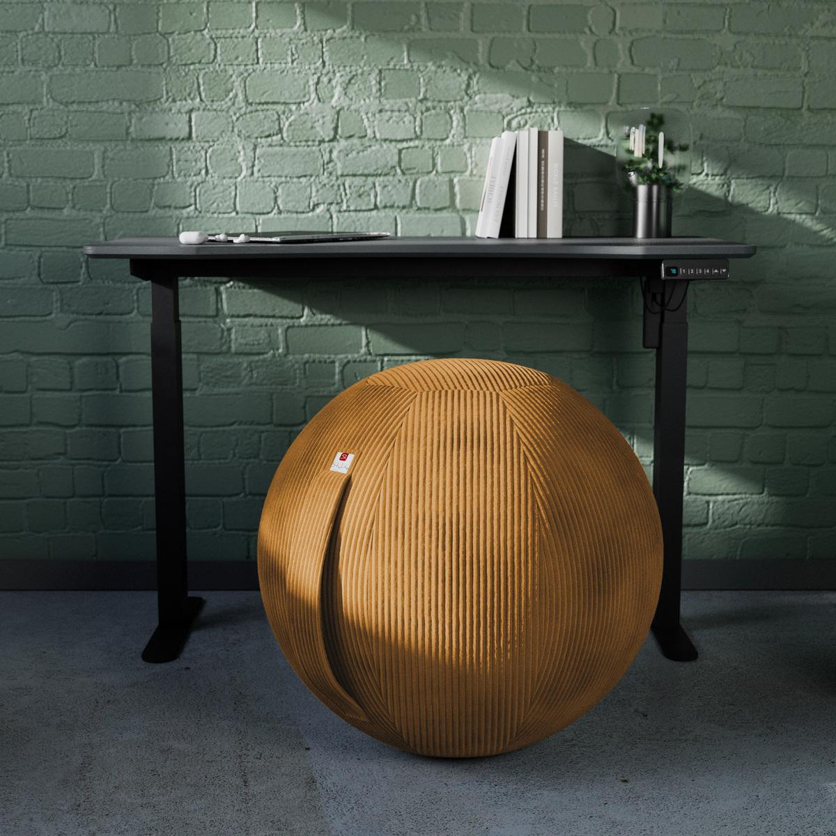 PIŁKA DO SIEDZENIA SCOOBY - żółty, Design, tkanina (65cm) - Stylife