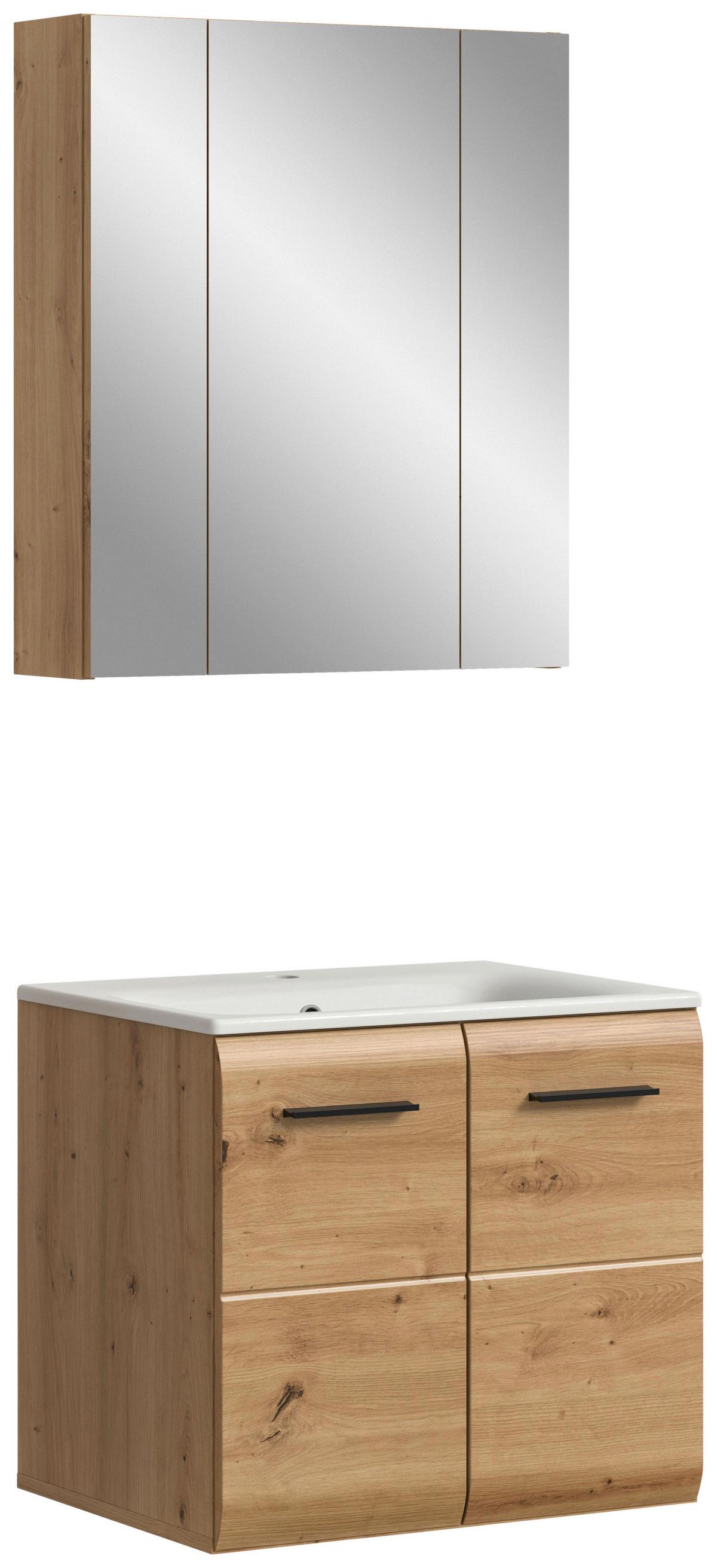 BADEZIMMER ICE - Weiss/Schwarz, Basics, Keramik/Holzwerkstoff (60cm) - MID.YOU