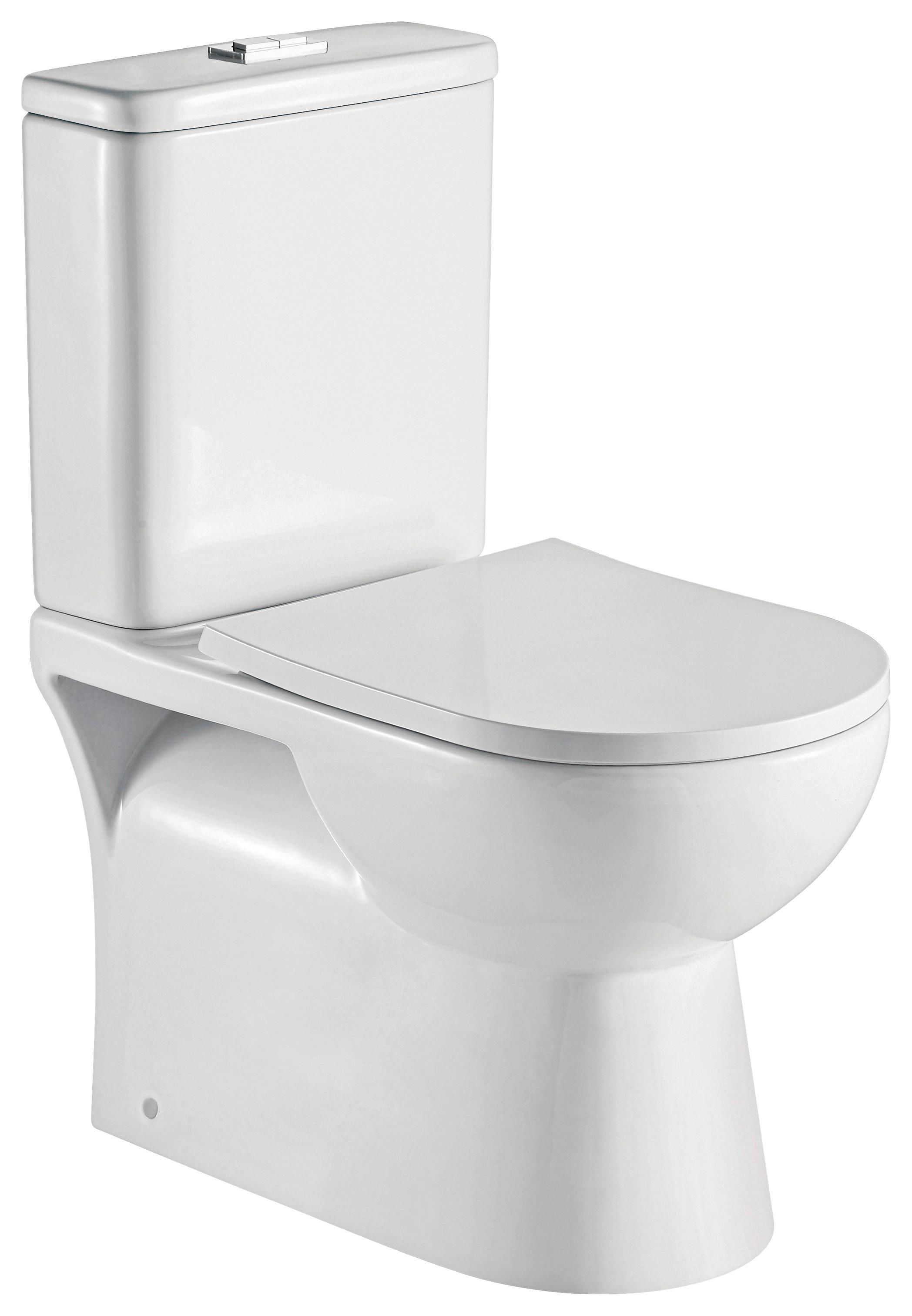 Álló Wc Szett R3030 - fehér, Modern, műanyag/kerámia (65/38,5/83cm)