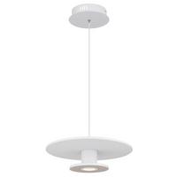 LED-Hängeleuchte Carter Weiß max. 24 Watt - Beige/Hellgrau, Basics, Kunststoff/Textil (38/150cm) - Globo