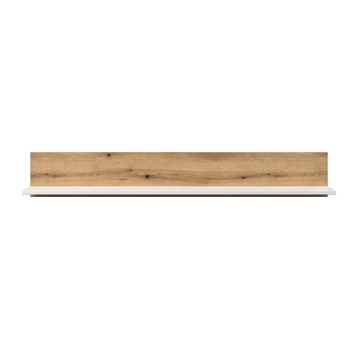 Zidna Polica Calabria - bijela/boje hrasta, Trend, drvni materijal (160/24/21,6cm) - Modern Living