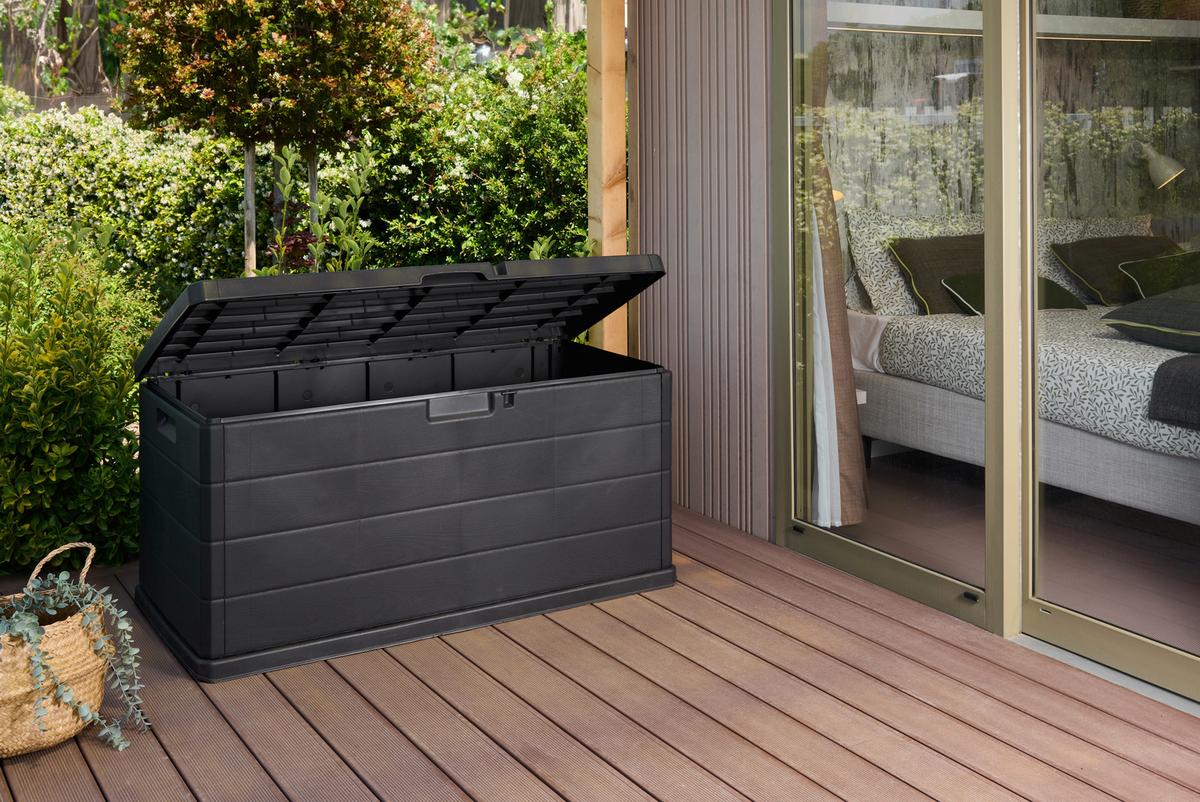 Párnatartó Láda Alpha - antracit, Modern, műanyag (118/59/57cm) - Mömax