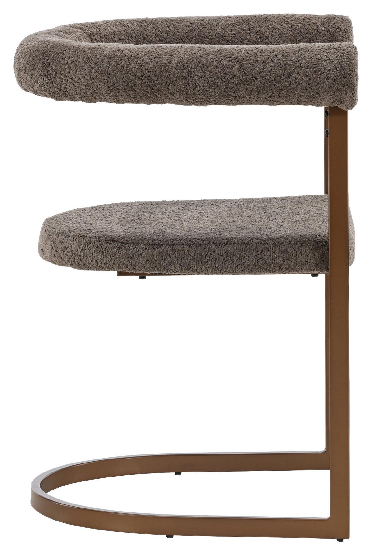 STUHL-SET MORNING - Braun/Grau, Design, Textil/Metall (65/75/54cm) - Livetastic