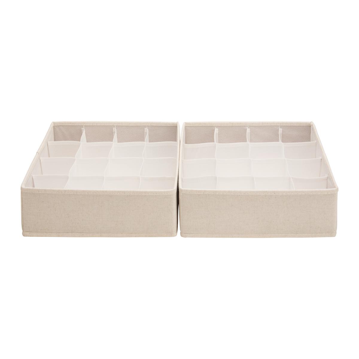 Set de cutii pentru depozitare Louis - bej, Modern, hârtie/textil (28/10.5/28cm) - Mömax