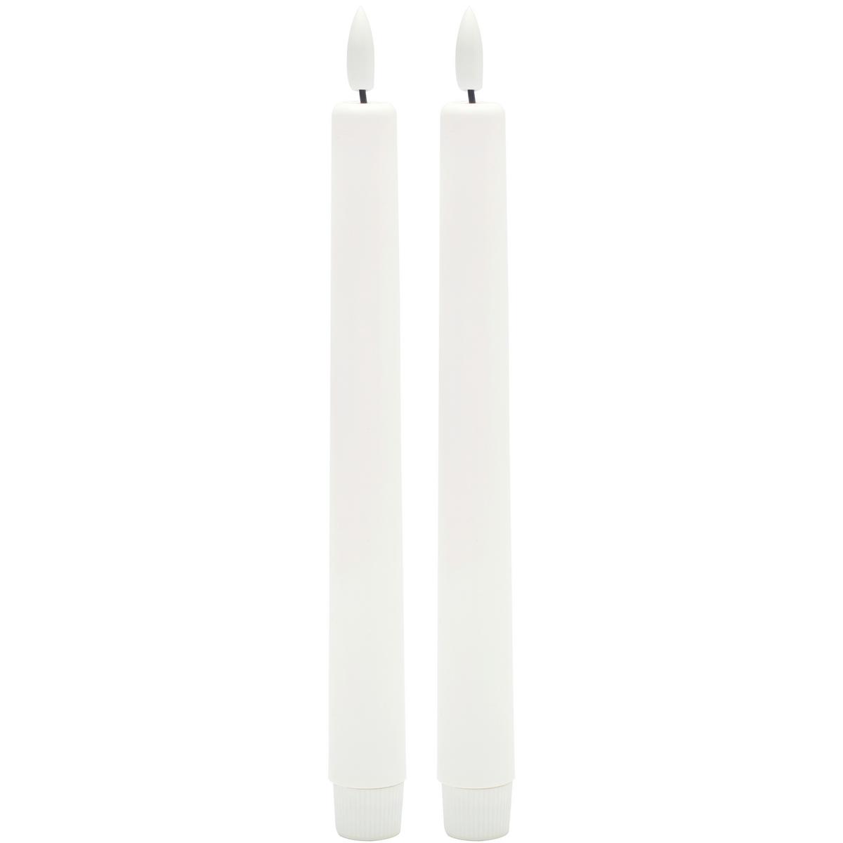 Stabkerze Rina Weiß, 2er Set - Weiß (2,2/22cm) - Mömax