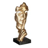 Skulptur Goldfarben - Goldfarben, Basics, Kunststoff (13/39/13cm)