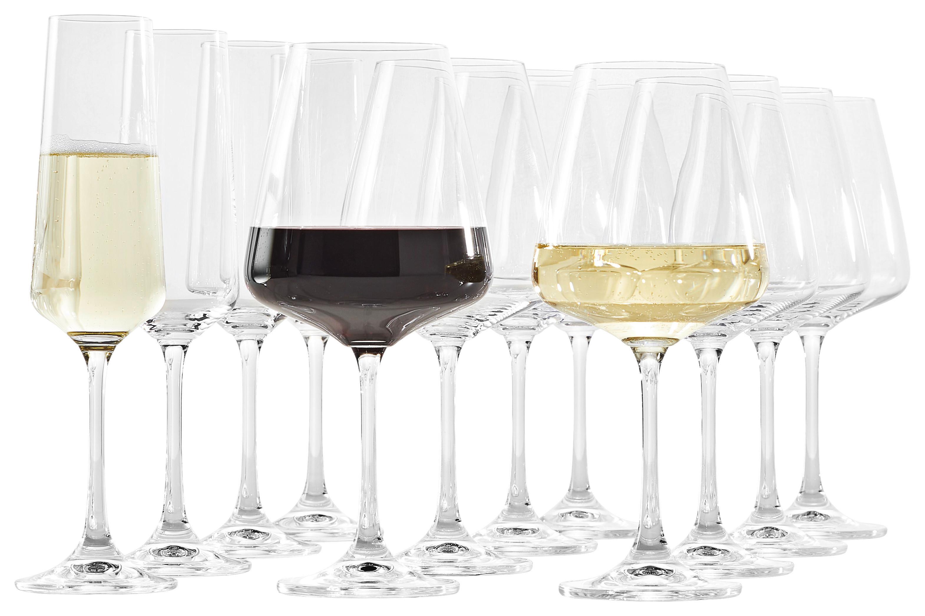 KOMPLET SZKŁA STOŁOWEGO 066313 - przejrzysty, Design, szkło - Leonardo