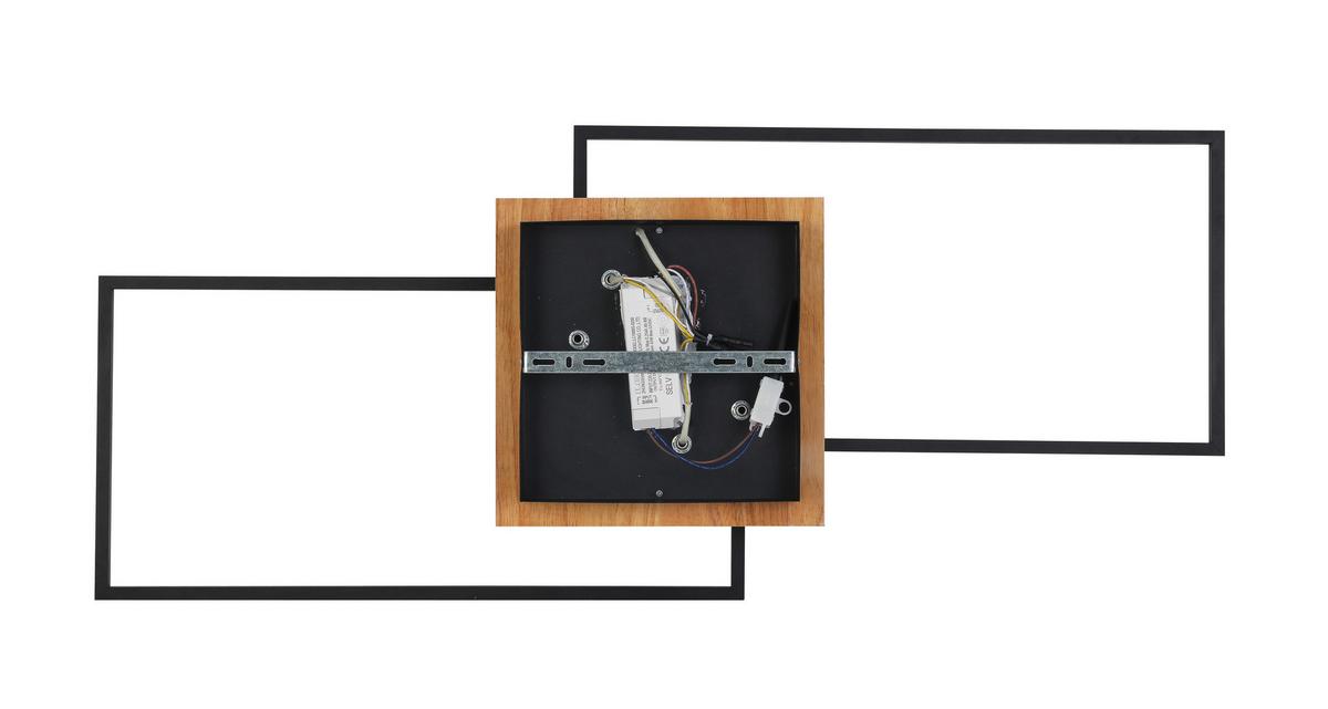 LAMPA SUFITOWA LED HARUTO - kolor naturalny/czarny, Trend, tworzywo sztuczne/metal (86/46/11cm) - Novel