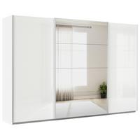 DULAP USI CULISANTE FELDKIRCH - argintiu/alb, Modern, material pe bază de lemn (315/210/62cm)