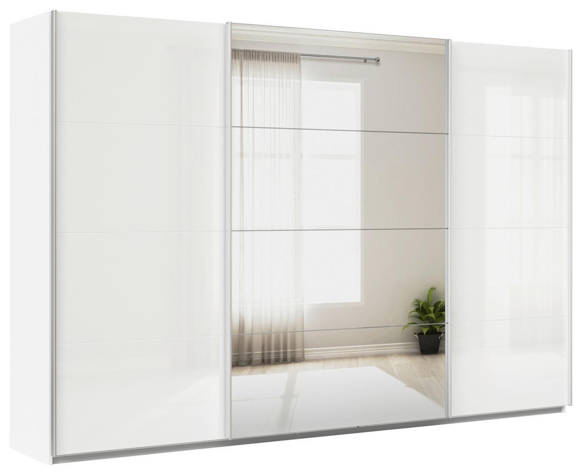 DULAP USI CULISANTE FELDKIRCH - argintiu/alb, Modern, material pe bază de lemn (315/210/62cm)