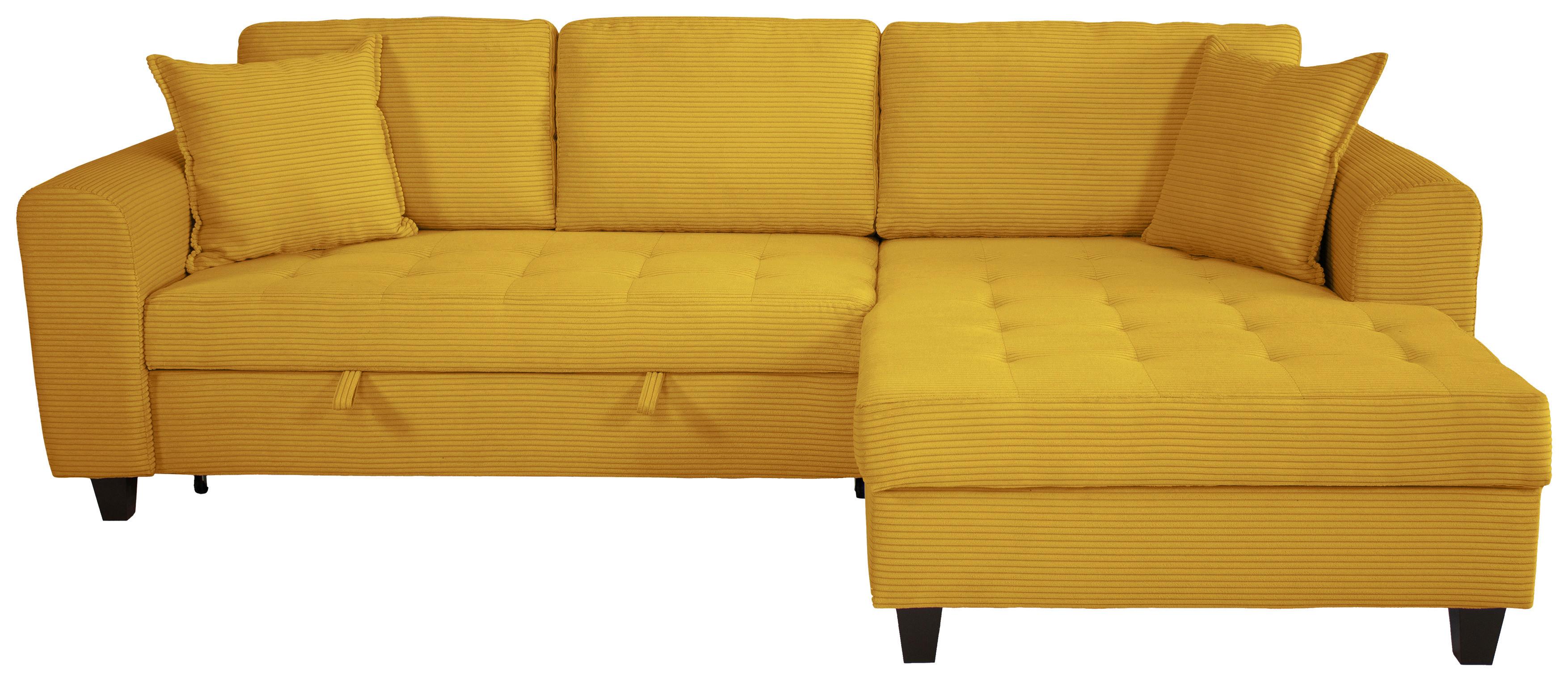 Kutna Garnitura Moritz - boje senfa, Trend, tekstil (265/155cm) - Modern Living
