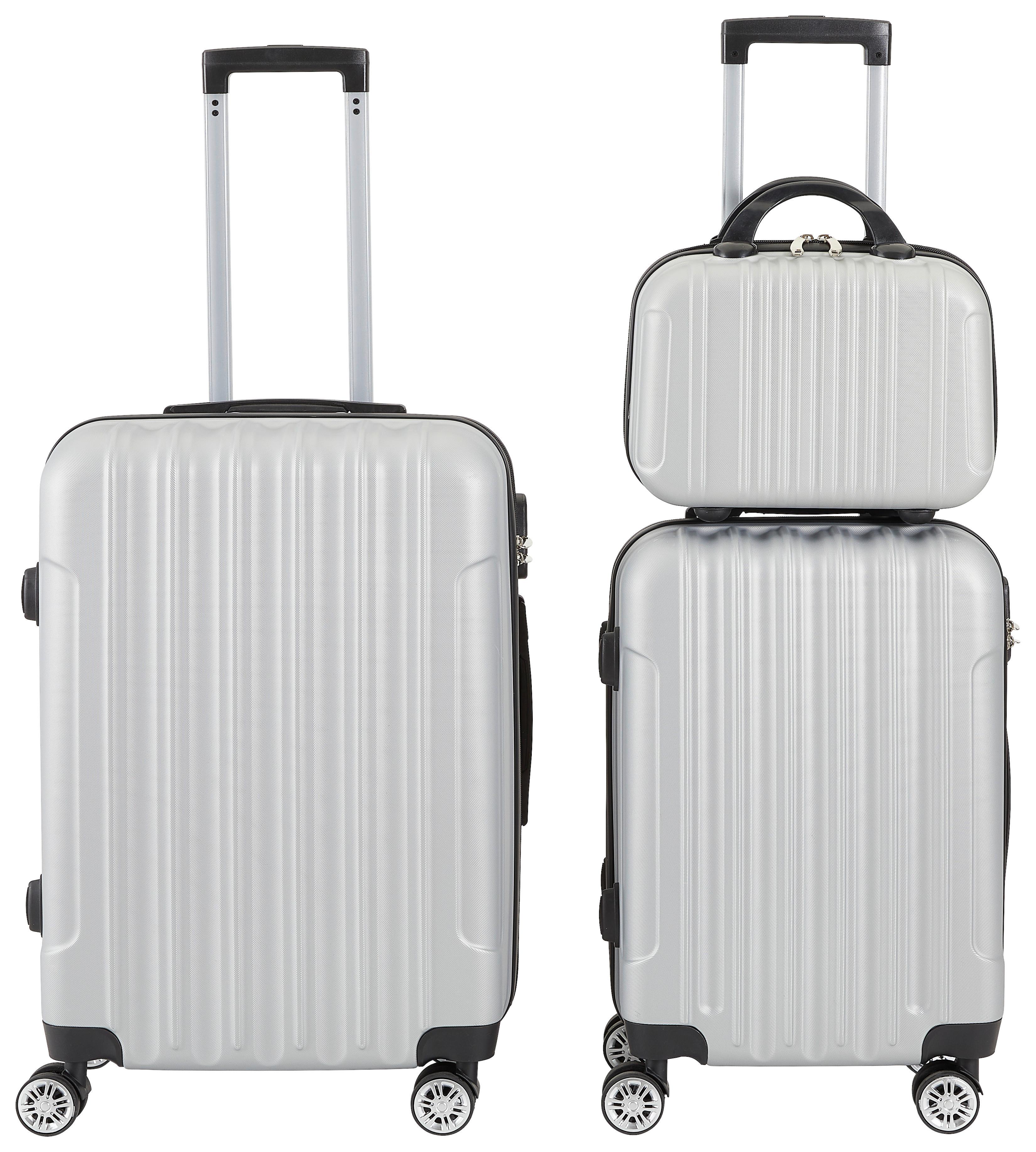 ZESTAW WALIZEK PODRÓŻNYCH STELLA - jasnoszary, Basics, tworzywo sztuczne/metal - Novel