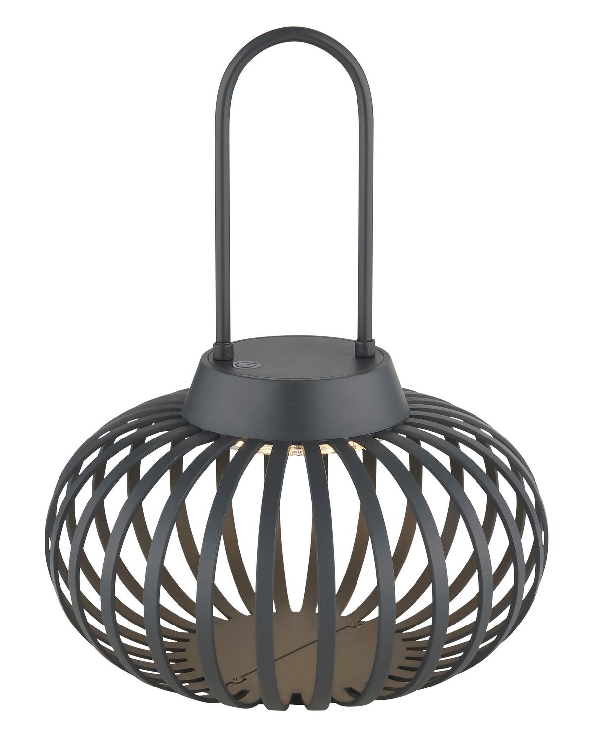 Akku-Tischleuchte Allegra Anthrazit/Weiß max. 1 Watt - Anthrazit, MODERN, Kunststoff/Metall (20,5/25,5cm) - Globo