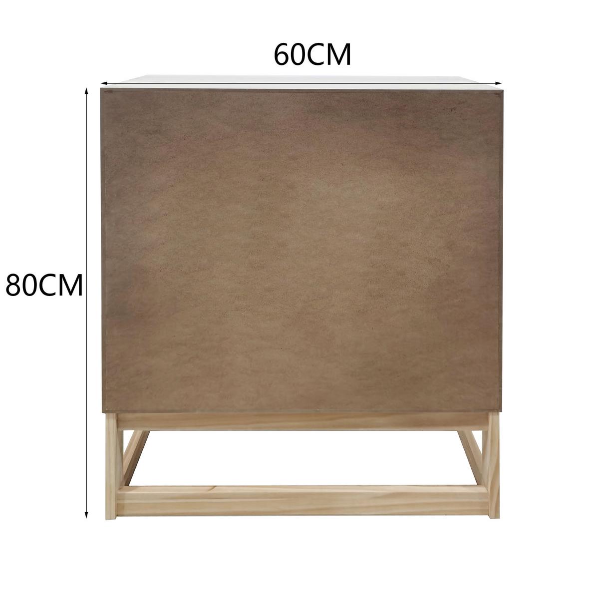 Comodă COSMA - culoare lemn pin/culoare natur, Modern, lemn/material pe bază de lemn (60/80/28cm) - Zandiara