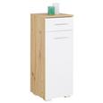 Unterschrank in Weiß/Eichefarben - Eichefarben/Alufarben, MODERN, Holzwerkstoff/Kunststoff (32,5/89/31,5cm) Unterschrank in Weiß/Eichefarben - Eichefarben/Alufarben, MODERN, Holzwerkstoff/Kunststoff (32,5/89/31,5cm)