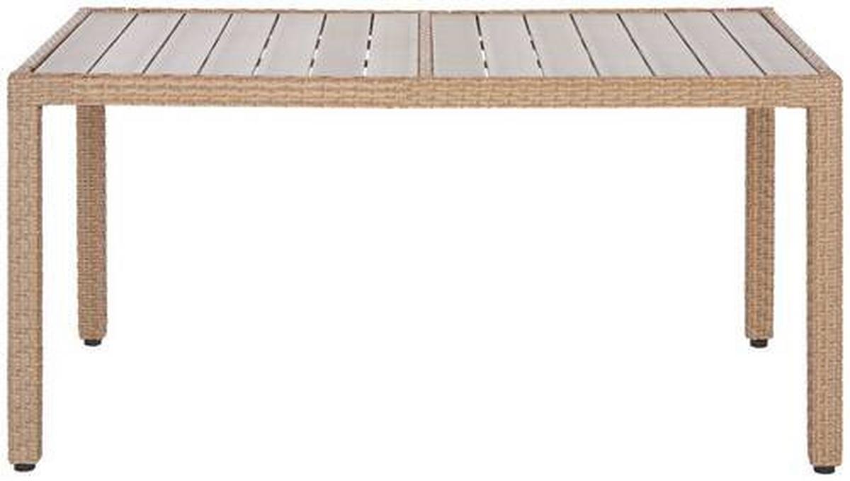 Vrtna Garnitura Porto Rio, Svetlo Rjava, Siva, 7-Delno - svetlo rjava/siva, Moderno, kovina/umetna masa (60/150/88/75cm) - Modern Living