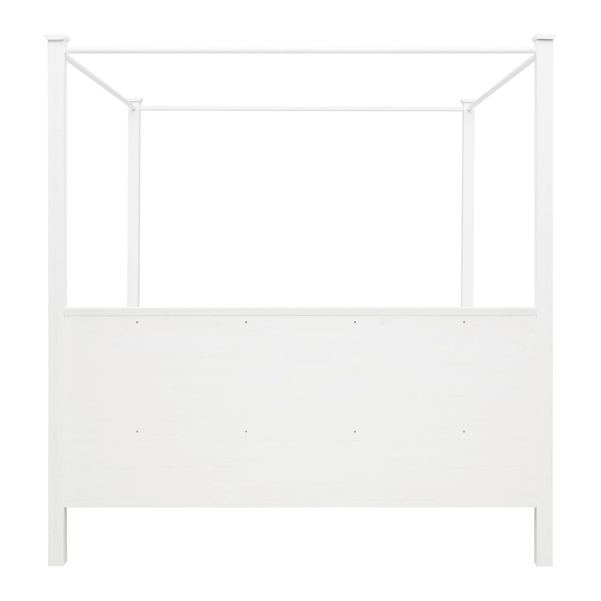 Krevet S Baldahinom Marilou - bijela/crna, Romantično / ladanjski, drvni materijal/metal (180/200cm) - Zandiara
