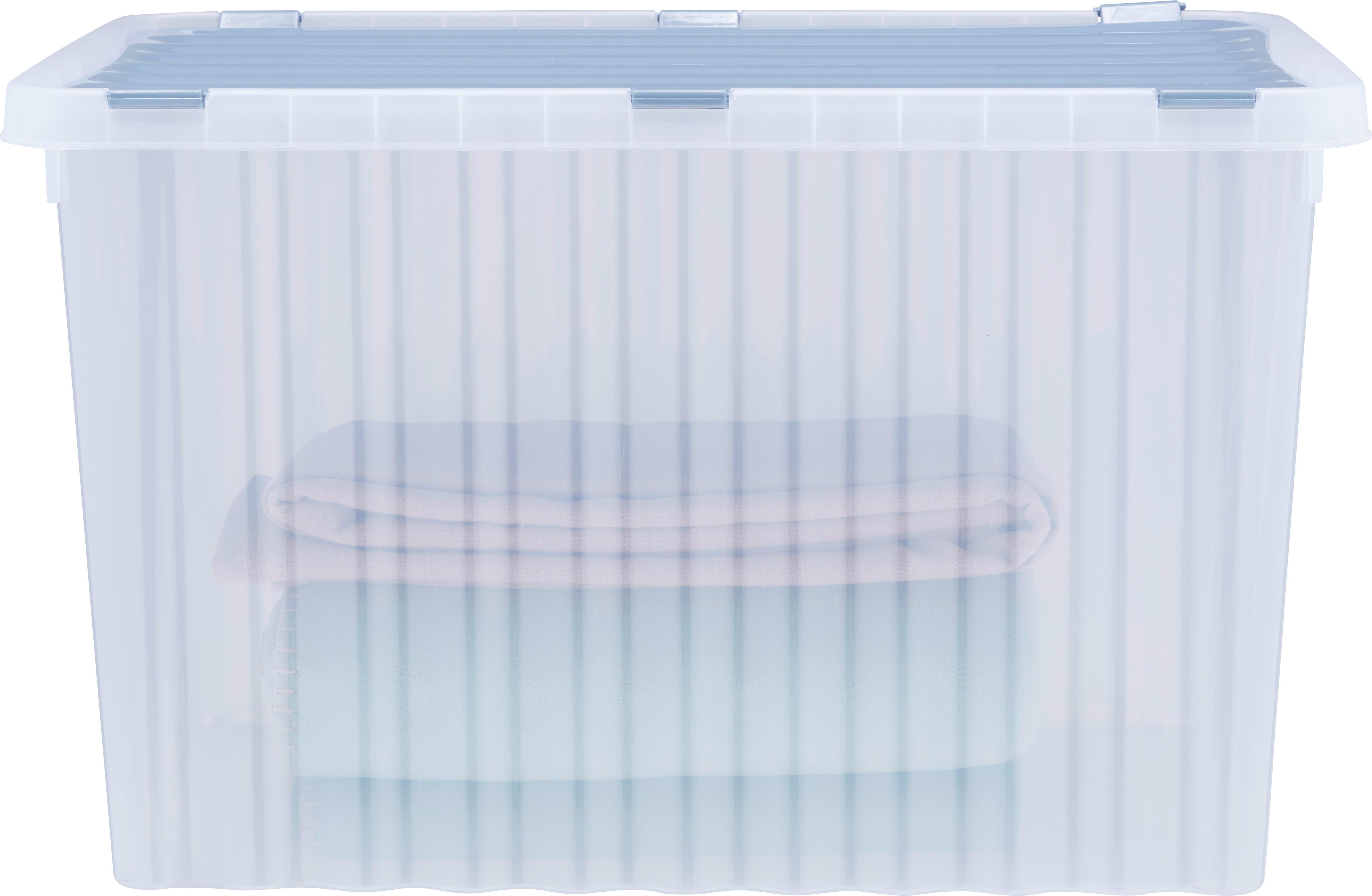 Box mit Deckel Vito in diversen Farben - Blau/Grau, Kunststoff (59/36/36cm)