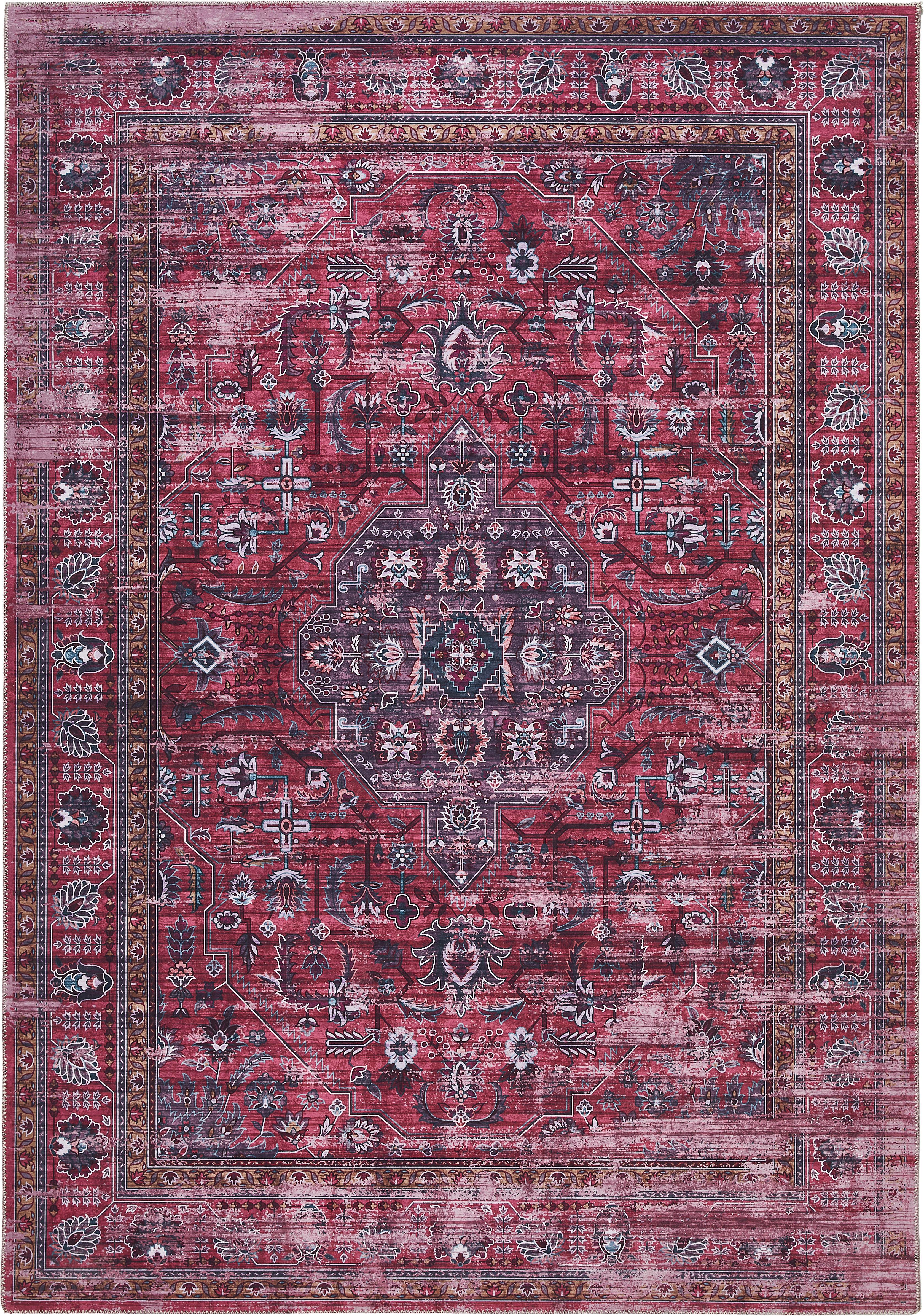 DYWAN VINTAGE SINTRA - bordowy, Trend, tkanina (130/200cm) - Novel