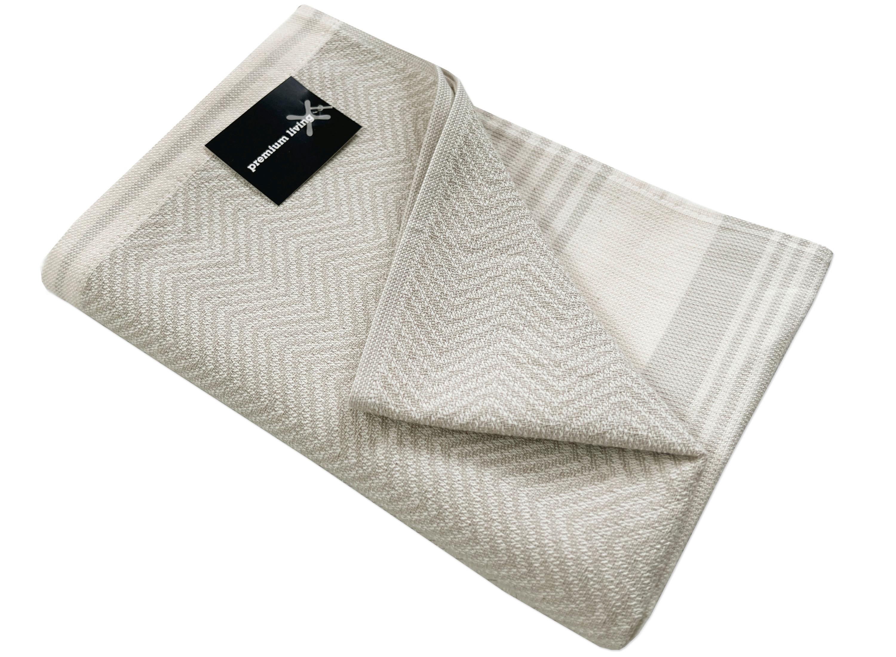 Geschirrtuch-Set Milo Beige 2-teilig - Beige, Textil (50/70cm) - Premium Living