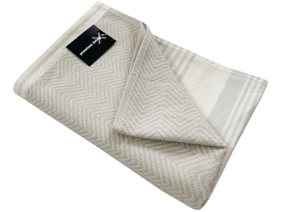 Geschirrtuch-Set Milo Beige 2-teilig - Beige, Textil (50/70cm) - Premium Living