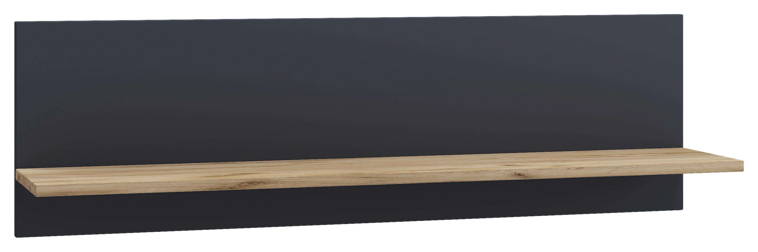Wandregal Usilo Anthrazit/Honigeiche - Honigeiche/Anthrazit, Design, Holzwerkstoff (102/30/20cm) - MID.YOU