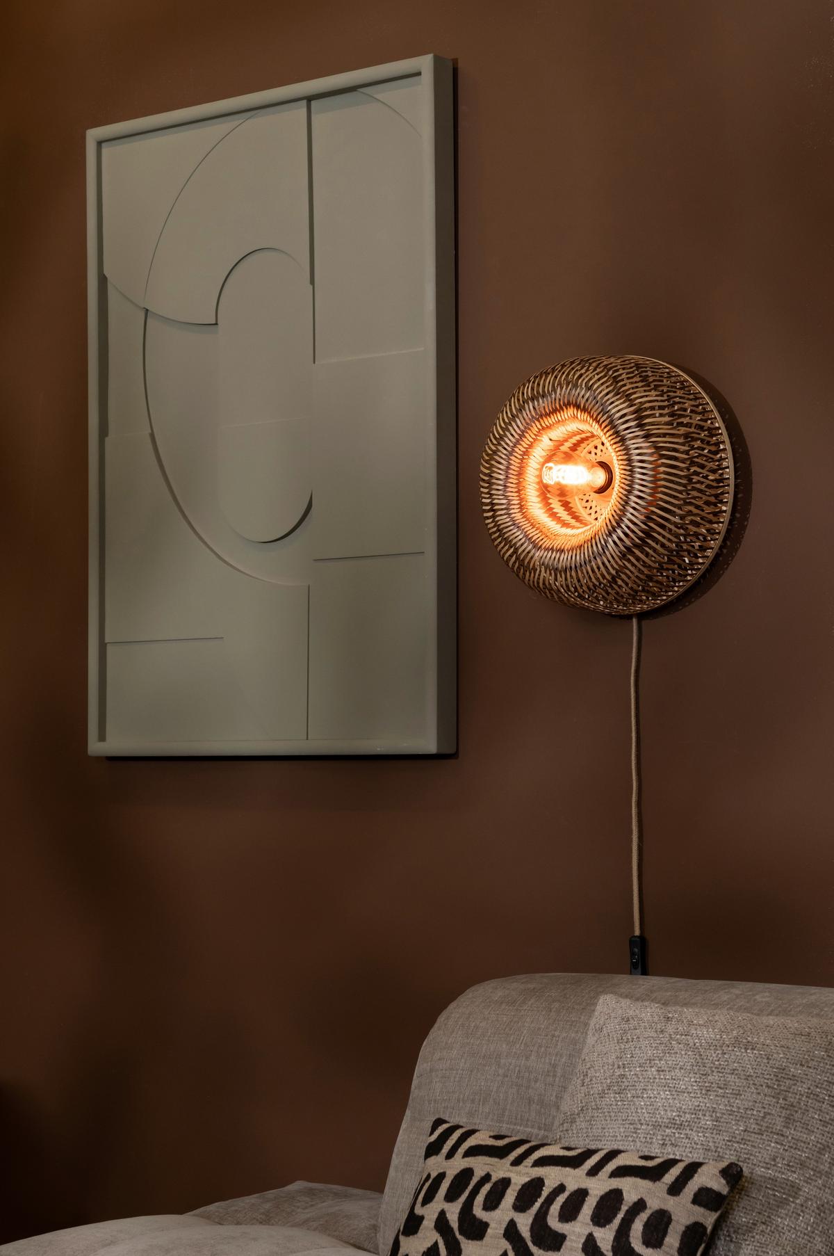 Stenska Svetilka Barbados, Rjava, Bambus - naravne barve/rjava, Basics, naravni materiali (35/15cm) - Good & Mojo