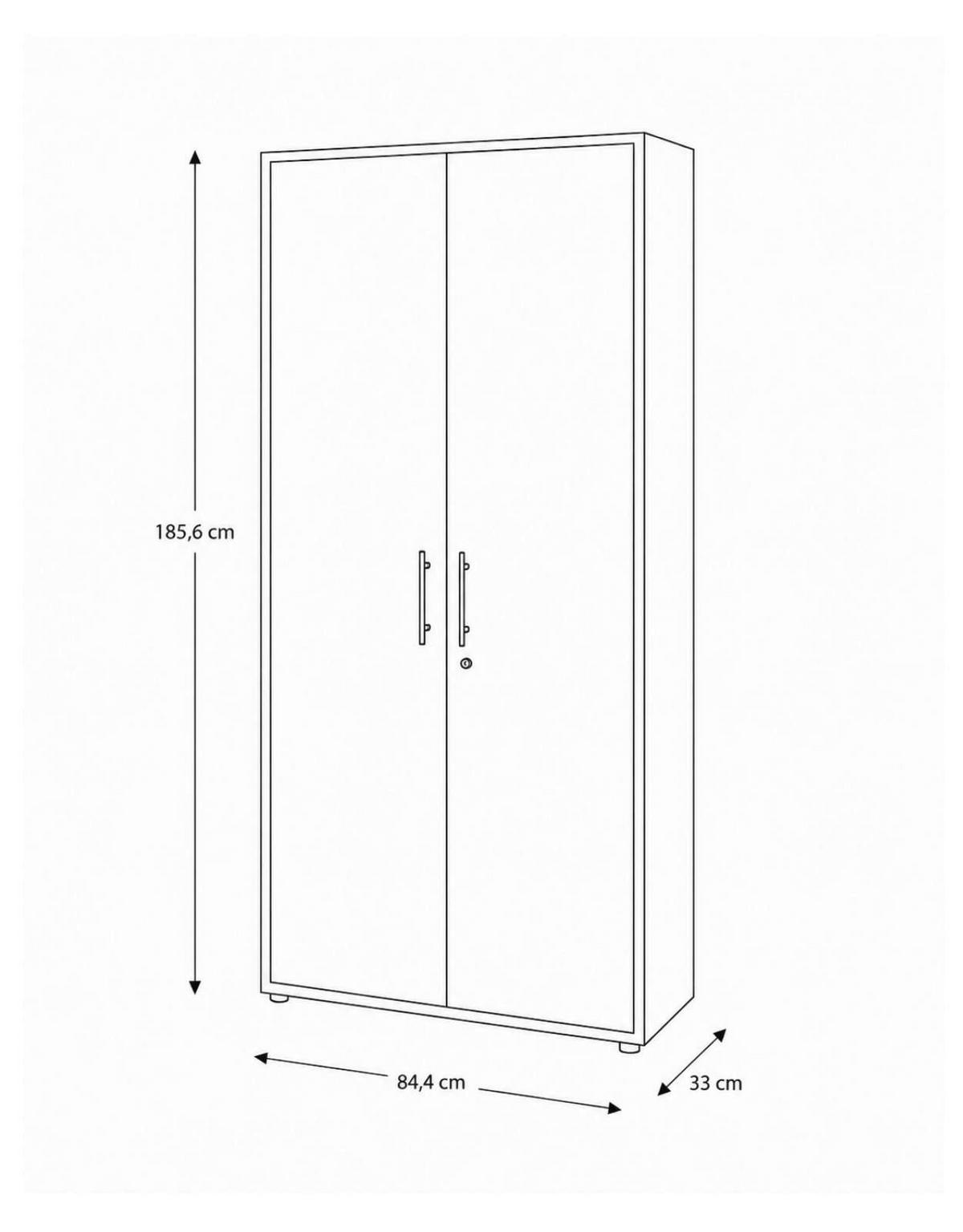 AKTENSCHRANK OFFICE EDITION - Grau/Sonoma Eiche, MODERN, Holzwerkstoff (84,4/185,6/33cm) - MID.YOU