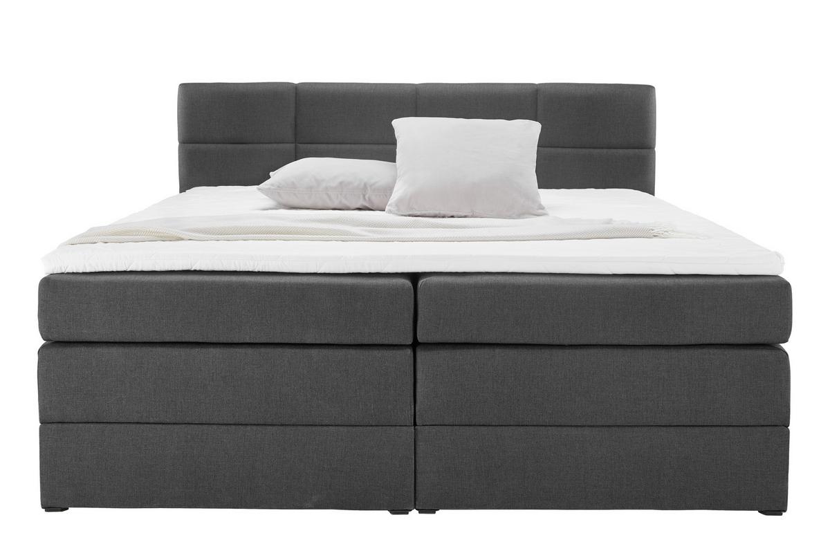 Boxspring Ágy Greta - sötétszürke, Modern, faalapú anyag/textil (180/200cm) - Bessagi Home