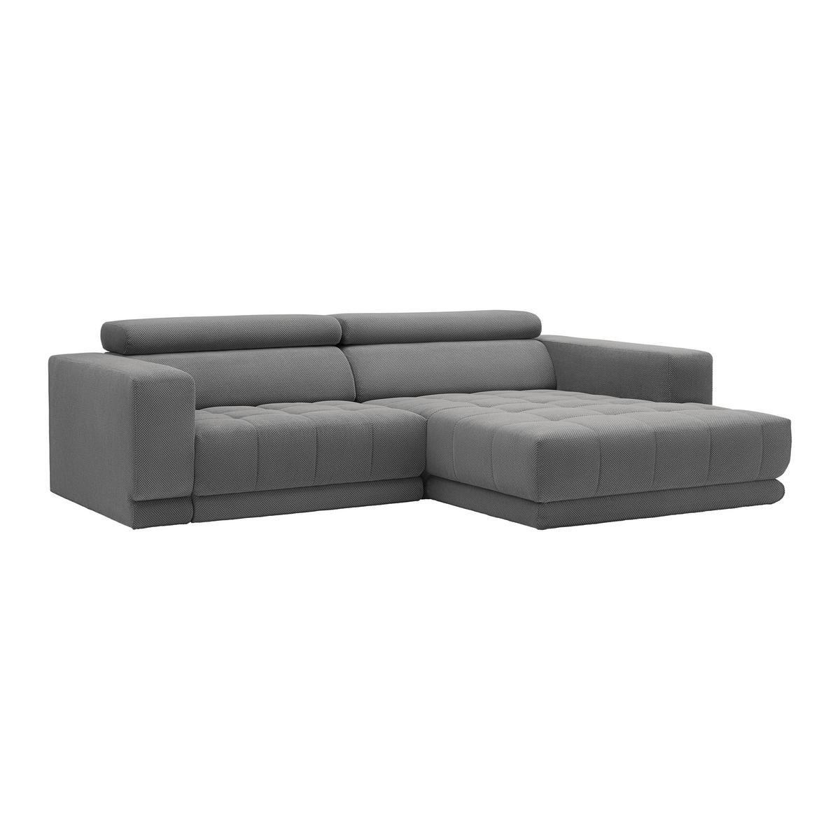 Kutna Garnitura Portland - siva/crna, Moderno, tekstil/plastika (275/78-98/197cm) - Premium Living