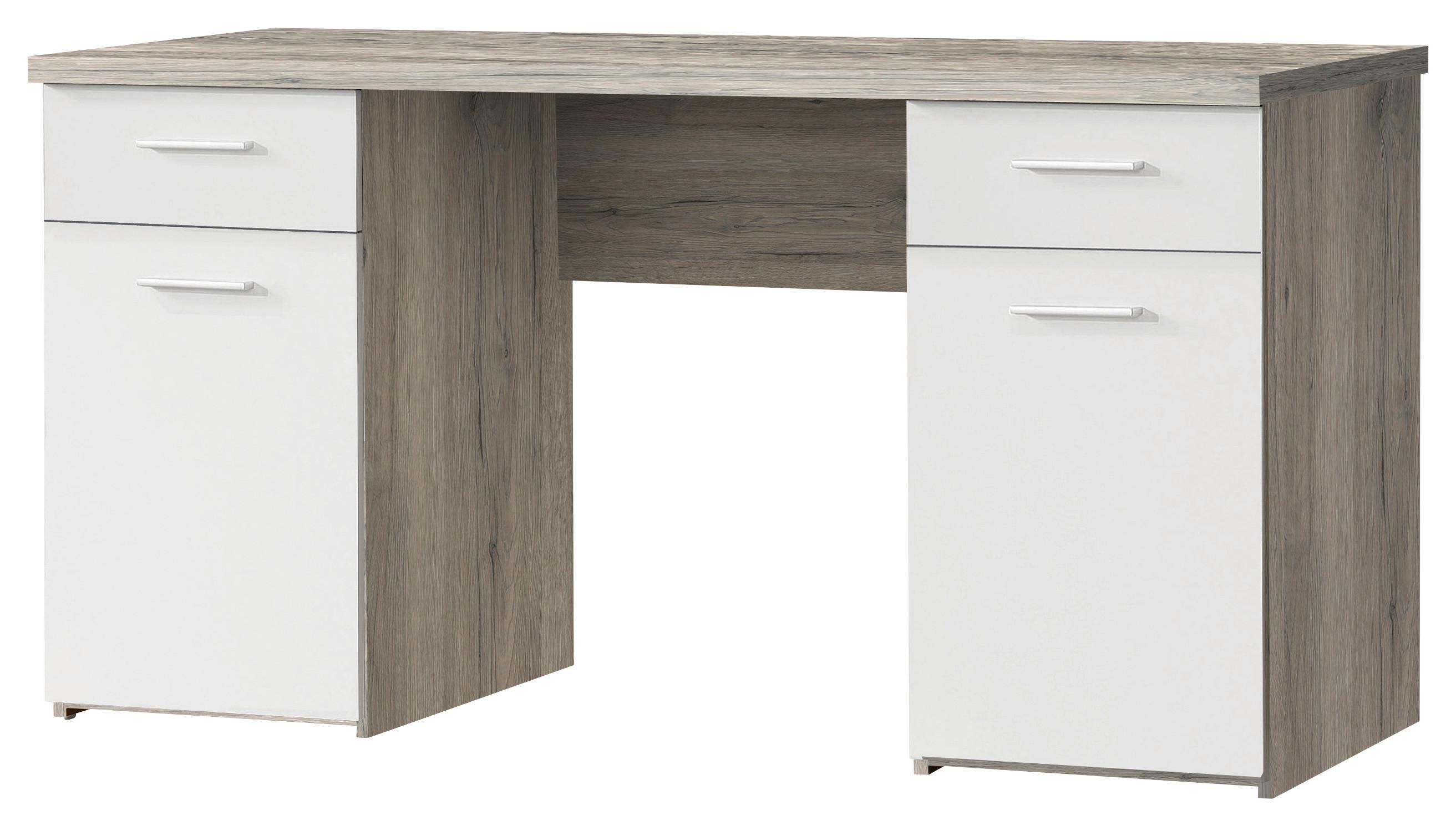 Pisalna Miza Net 106, Bela, Barva Hrasta - barve hrasta/bela, Moderno, kovina/umetna masa (145/76,3/60cm) - Mömax