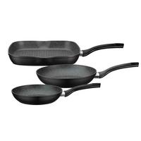 Set Ponev Gourmet, 3-Delni - črna, Basics, kovina (20+24+28cm) - GSW
