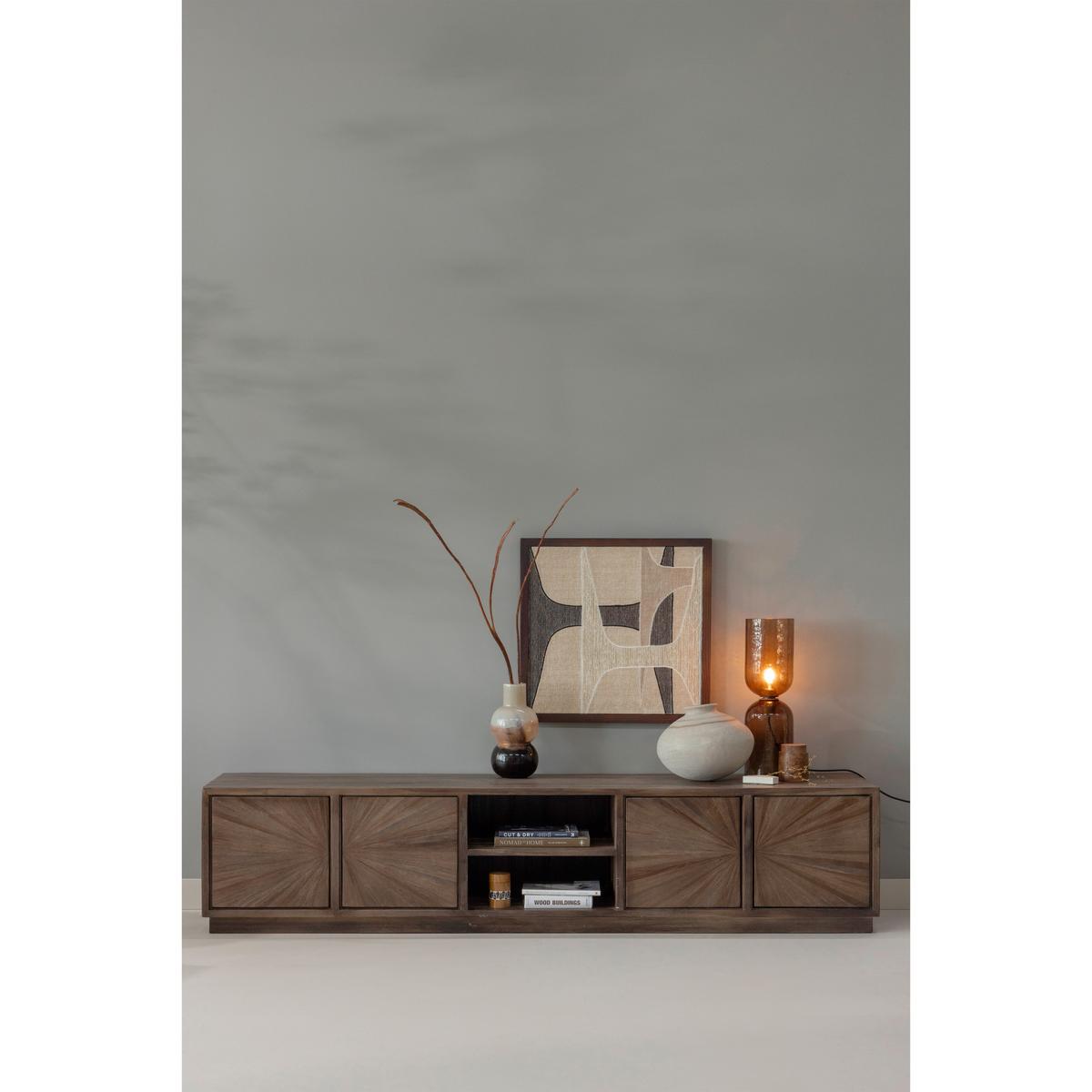 LOWBOARD Sun Braun B: 200cm - Braun, Design, Holz (200/45/44cm) - Livetastic