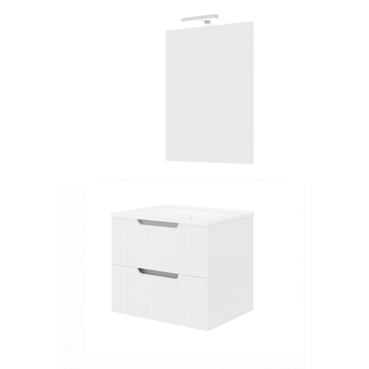 Kupatilo Ibiza - bela/antracit, Moderno, pločasti materijal/keramika (61/113/46,5cm)