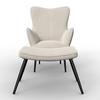 FAUTEUIL RELAX AURORA - noir/crème, MODERN, métal/textile (68,5/99/90cm) - Bessagi Home