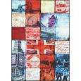 Teppich London - Blau/Rot, Textil (150/100cm) - MÖMAX modern living
