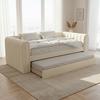 STOPPAD SÄNG TASHA - ljusbrun/svart, Modern, trä/textil (90/200cm) - Bessagi Home