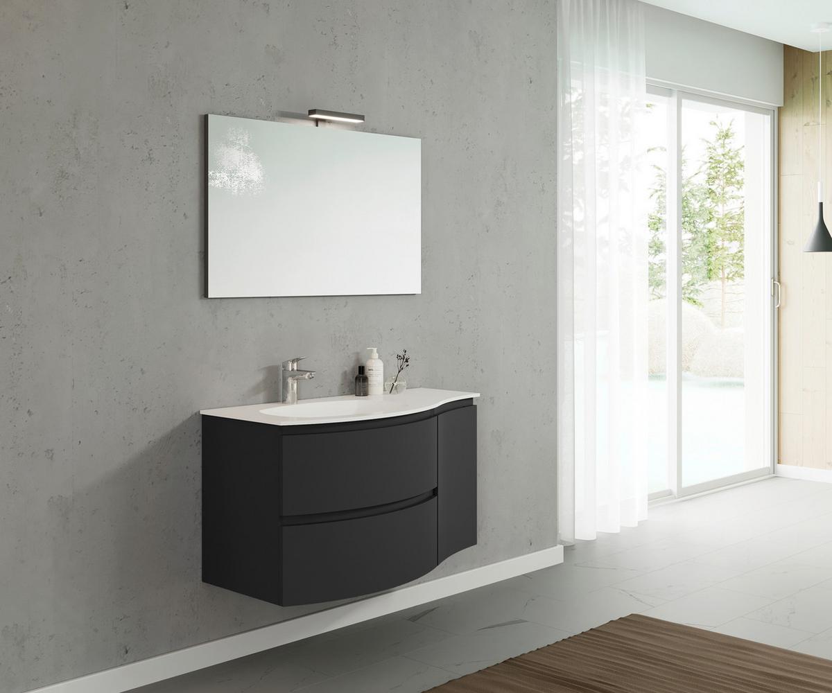 Bočni Element Armonia - crna, Moderno, staklo/drvni materijal (35/56/39cm)