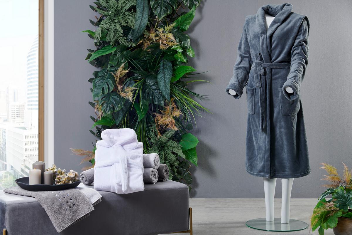 SZLAFROK KĄPIELOWY MILANO - biały, Konventionell, tkanina (Mnull) - Boxxx