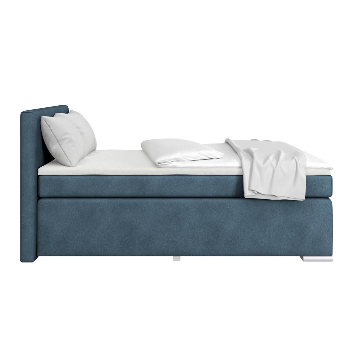 Boxspring Krevet Mira - tamno plava, Konvencionalno, metal/tekstil (140/200cm) - Best Price