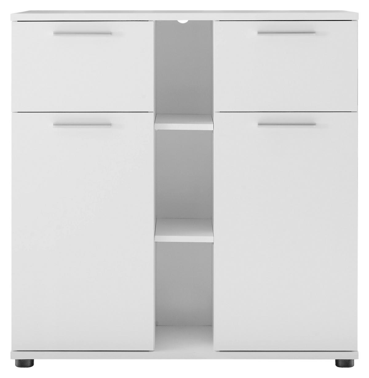 Previjalna Komoda Bibo, Bela - srebrne barve/bela, Konvencionalno, umetna masa/leseni material (89/101/78cm) - MID.YOU