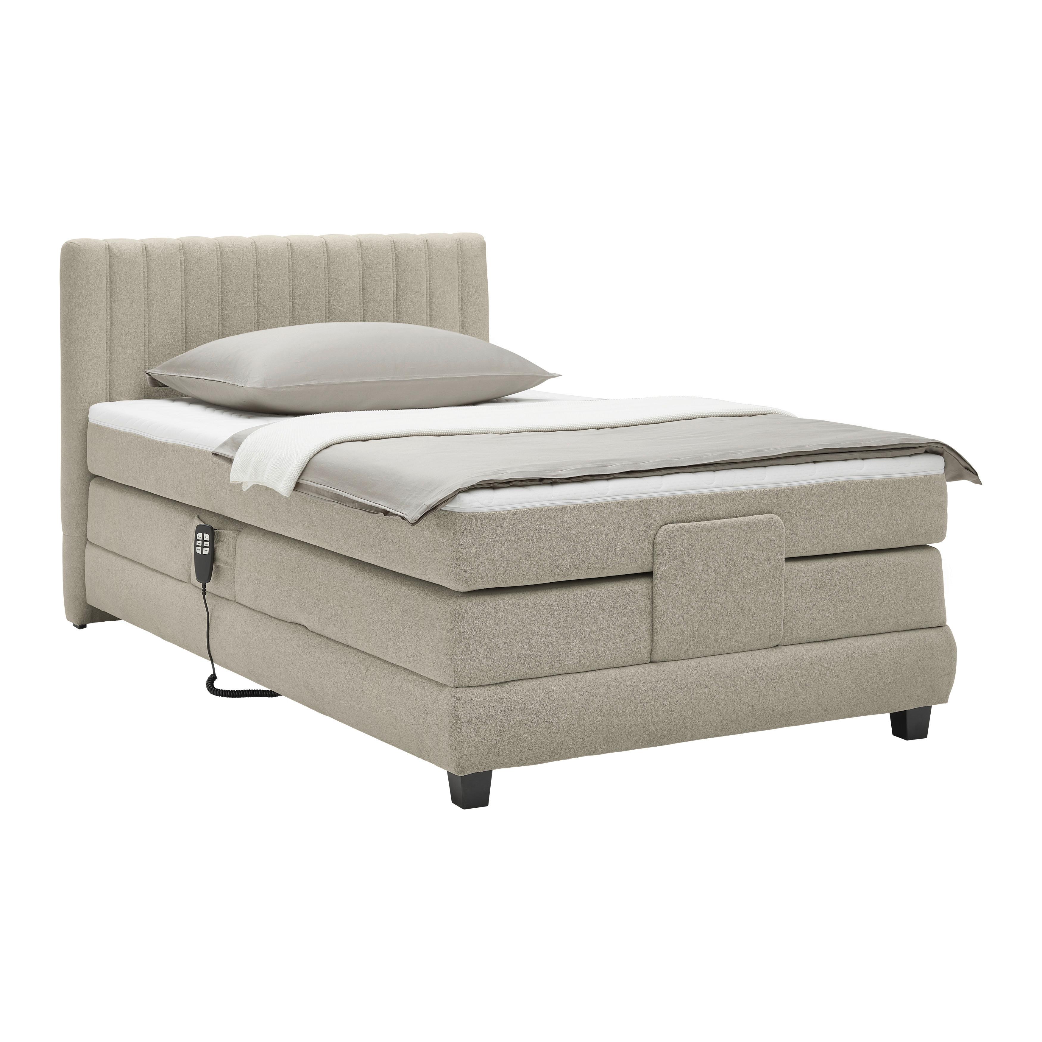 Boxspringbett Dixon Cappuccino ca. 100x200cm - Schwarz/Cappuccino, Konventionell, Holz/Holzwerkstoff (100/200cm) - Premium Living