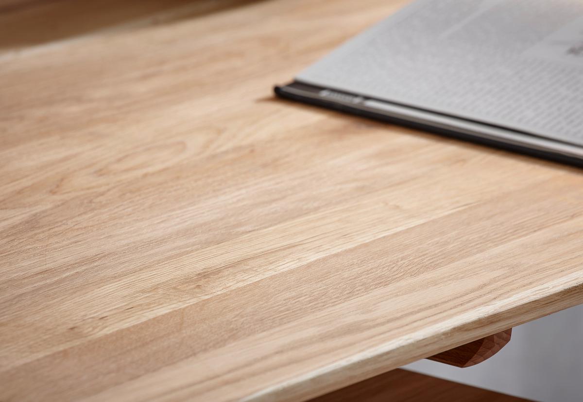 BIURKO LYNX -LINEA NATURA- - dąb dziki/czarny, Natur, metal/drewno (140/65/75cm) - Linea Natura