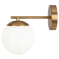 Stenska Svetilka Marble - barve medenine, Trend, kovina/steklo (21/20cm) - MAYTONI