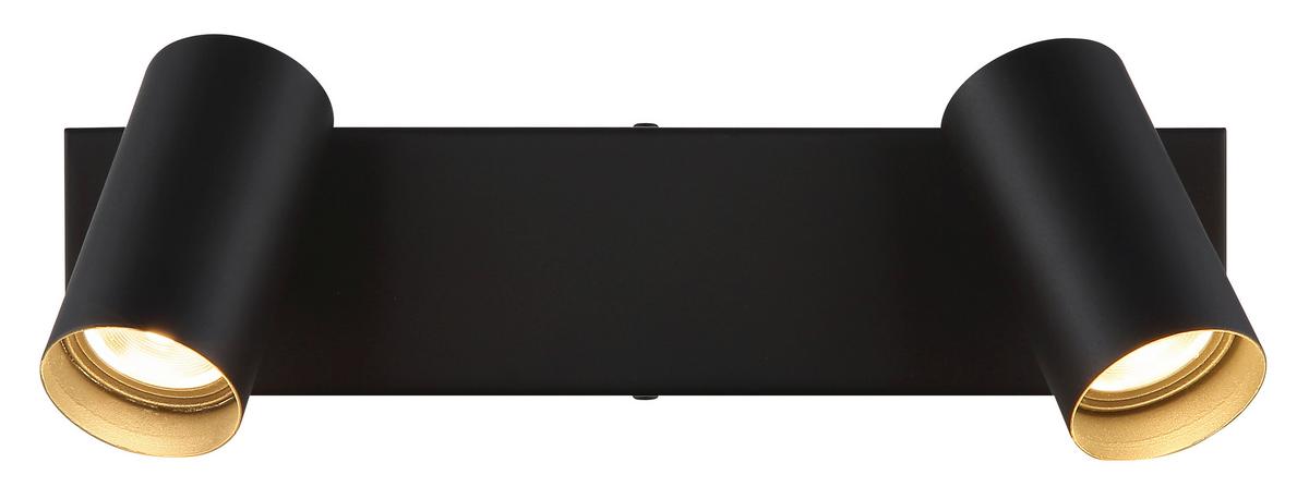 Led Reflektor Este - crni krom/crna, Design, metal (26/6/11cm) - Globo