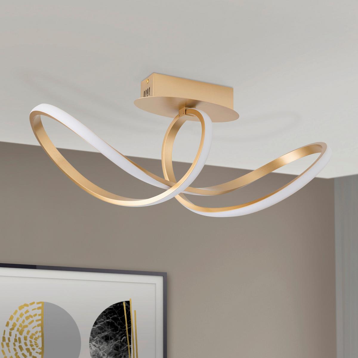 LAMPA SUFITOWA LED DL 7-694 MS-MATT CIRCUS - kolor mosiężny, Design, tworzywo sztuczne/metal (61/25/27cm)