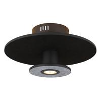LED-Deckenleuchte Carter Schwarz max. 24 Watt - Schwarz, Basics, Kunststoff/Textil (38/18cm) - Globo
